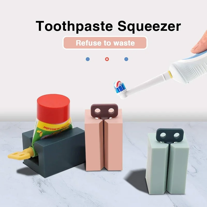 3Pcs Toothpaste Squeezer Rolling Tube, Toothpaste Seat Holder, Rotate Toothpaste Dispenser for Bathroom, bathroom accessories