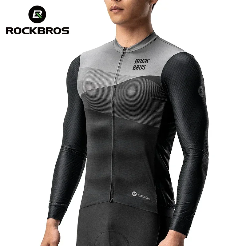 

ROCKBROS Summer Cycling Jersey Quick Dry Long Sleeves Bicycle Shirt MTB Road Anti-UV Breathable Ciclismo Motor Bike Clothes