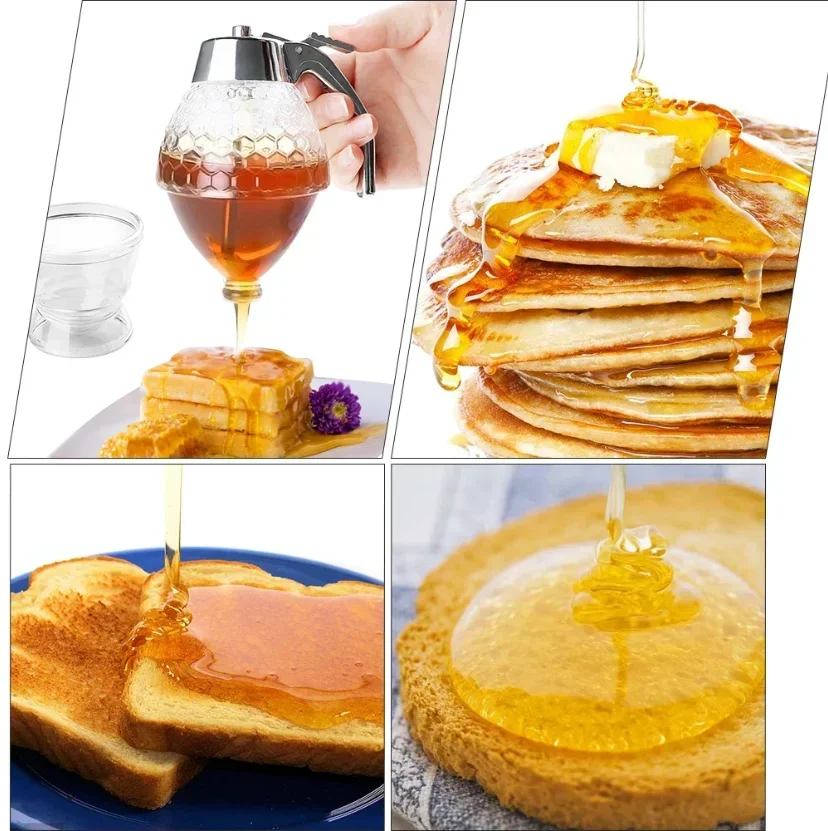 Diamond Shaped plastic Honey Dispenser Capacity Multifunctional Oil Bottle Vinegar and Sauce Dispensers Kitchen Tool