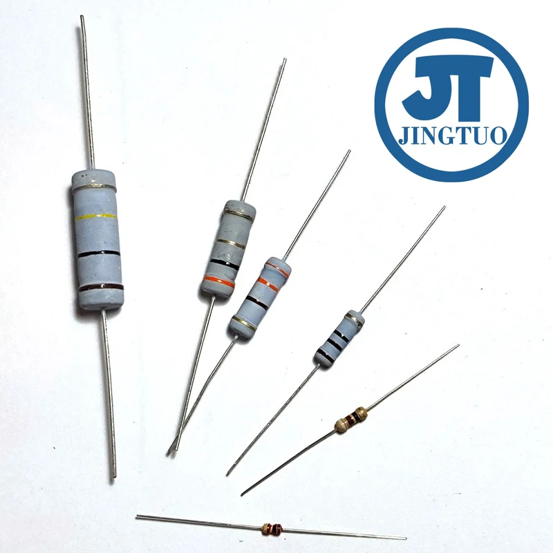 Resistor do filme do carbono, 1 ou 6W, 2.2R, 3.3, 4.7E, 9.1R, 100, 240K, 270, 360K, 510, 560, 620, 750, 820, 910K, 1R-1M, ohm, bloco 1000 PCes