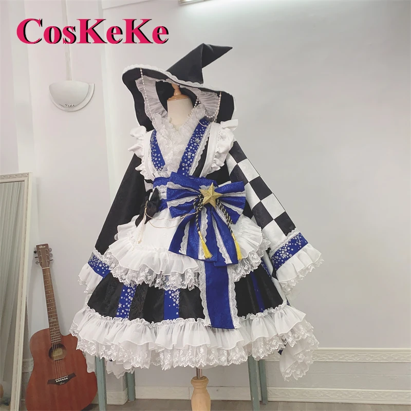 CosKeKe  [Customized] Kirisame Marisa Cosplay Anime Game Touhou Project Costume Sweet Gorgeous Witch Dress Role Play Clothing