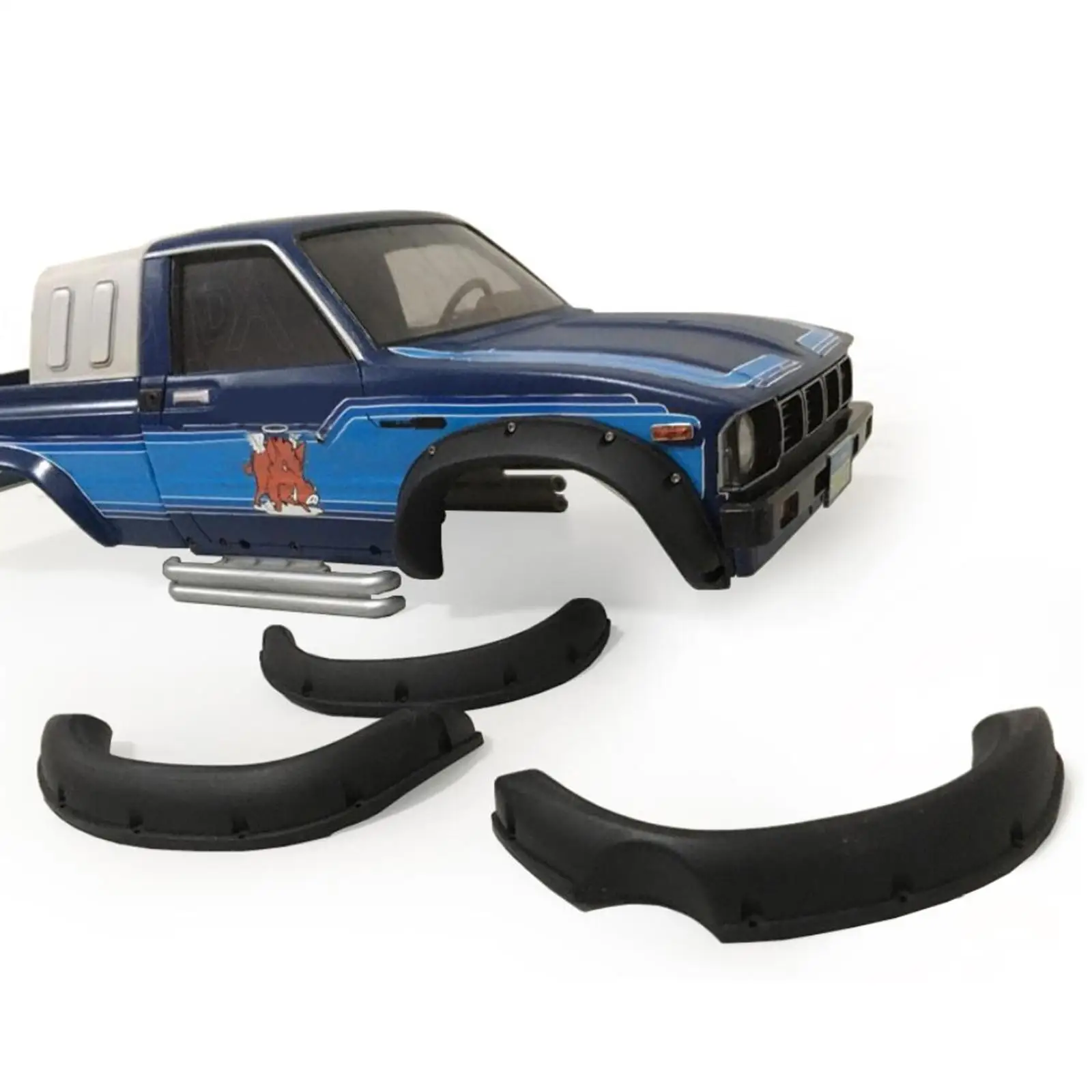 Black RC Car Fender for 1:10 RC TAMIYA Hilux BRUISER RC4WD TF2 RC Car Replacements Accessories Part