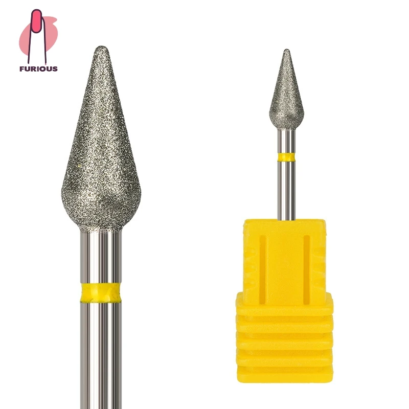 مثقاب أظافر تنظيف البشرة المدببة مقاس 3/32 بوصة منظف أظافر احترافي تحت الماس لأداة إعداد أظافر الجلد الميت للبشرة الميتة