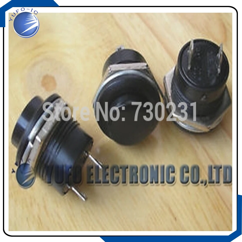 Free Shipping One Lot 12,BLACK Momentary Push-Button ON OFF Switch,507BK