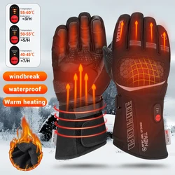 Gants thermiques chauffants électriques pour hommes et femmes, imperméables, rechargeables avec batterie, mitaines de ski métropolitaines, hiver