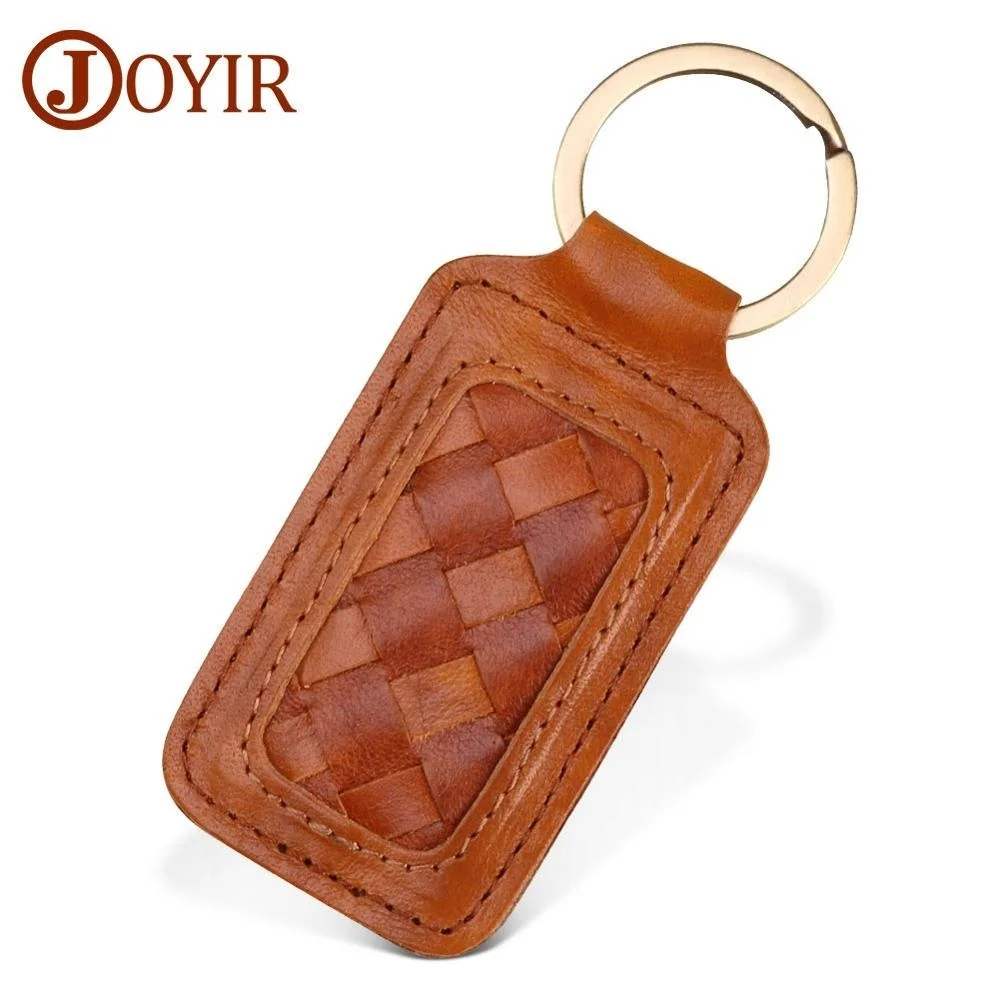 Genuine Leather Keychain Kintting Car Ring Multifunctional Tool Women Men Fashion Chain Holder High Quality