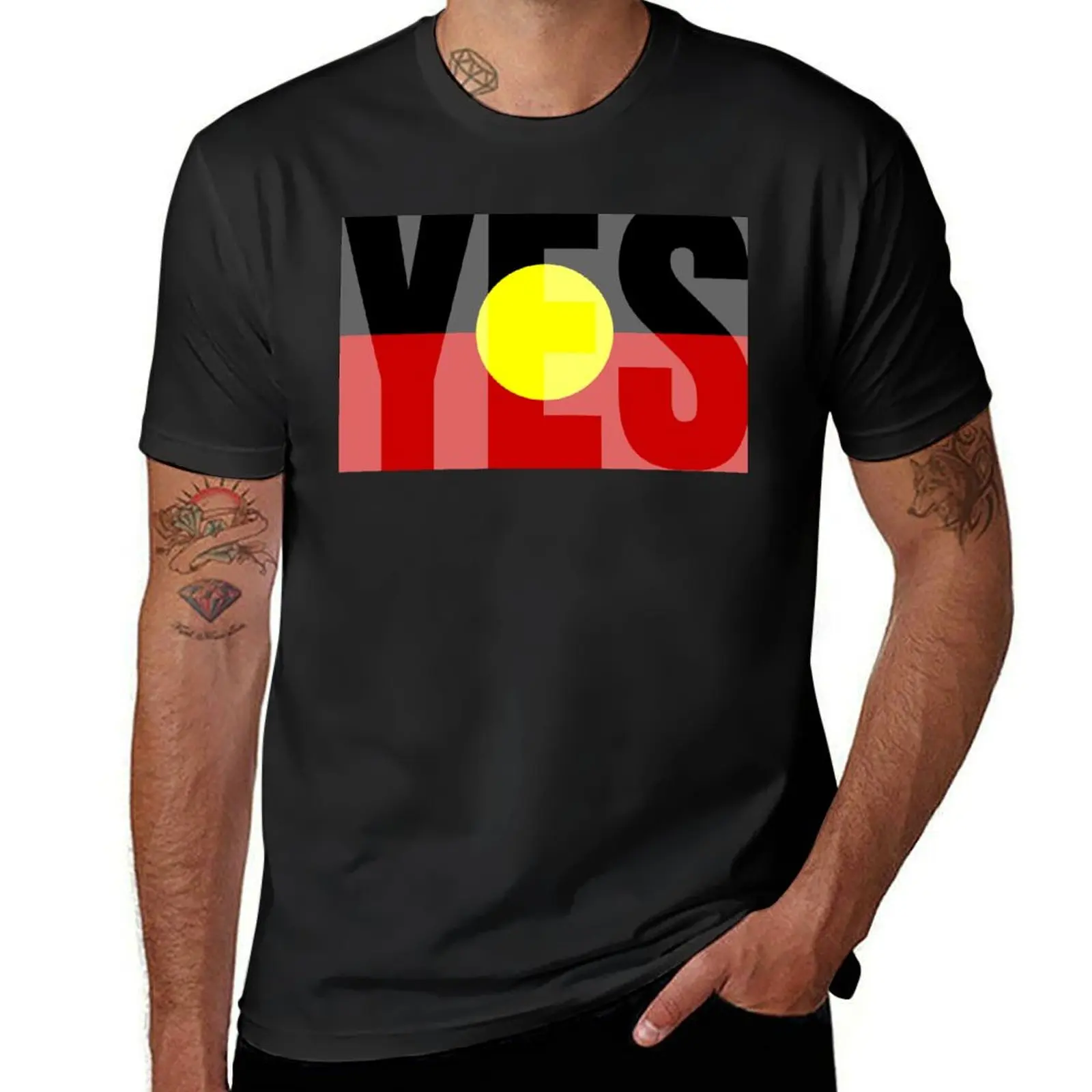 Vote YES to Indigenous Voice To Parliament Australia T-Shirt tops customizeds vintage mens white t shirts