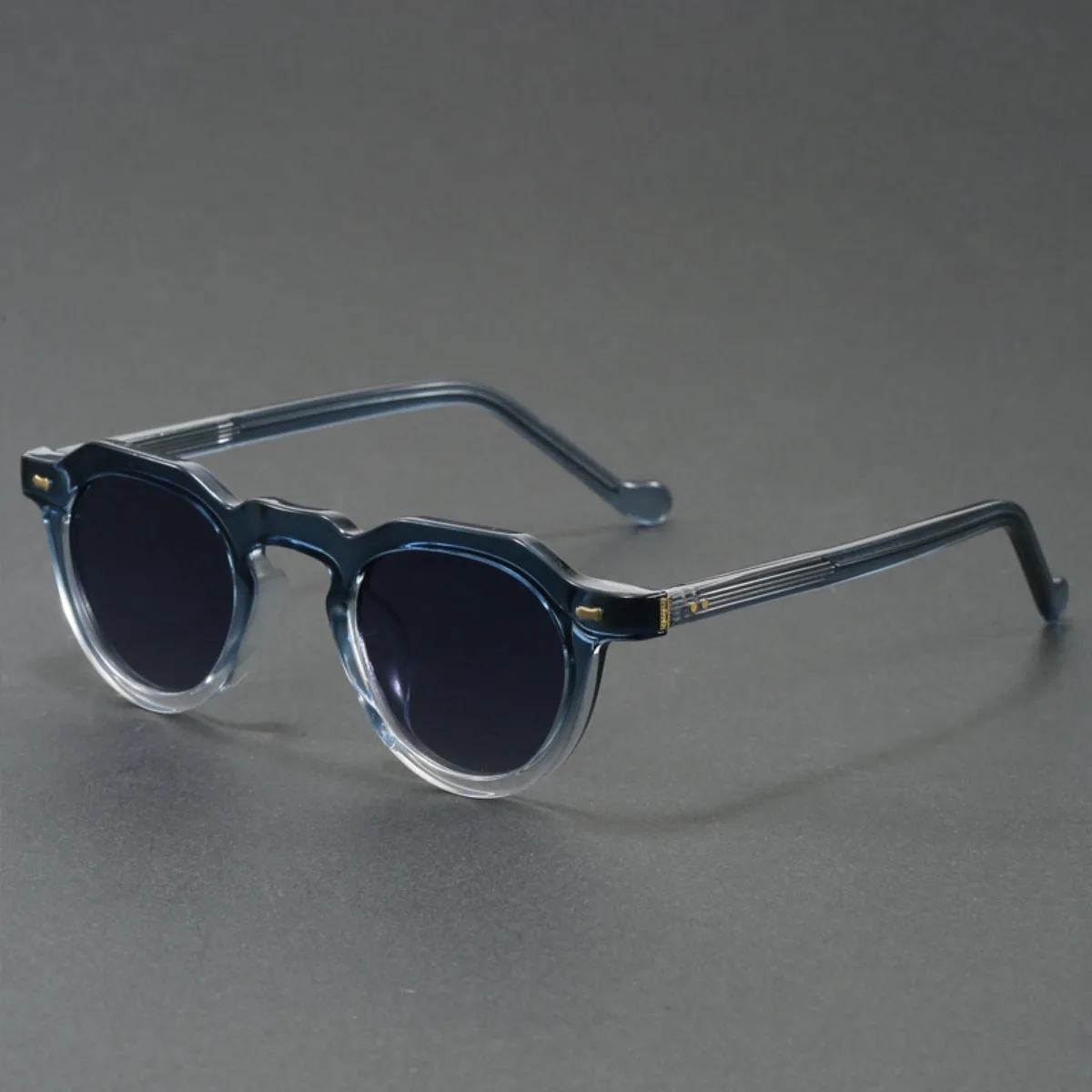 Neue Retro-Sonnenbrille mit rundem kleinem Rahmen, personalisierte High-End-Brille für Herren und Damen, Modetrend, Anti-Ultraviolett-Sonnenbrille