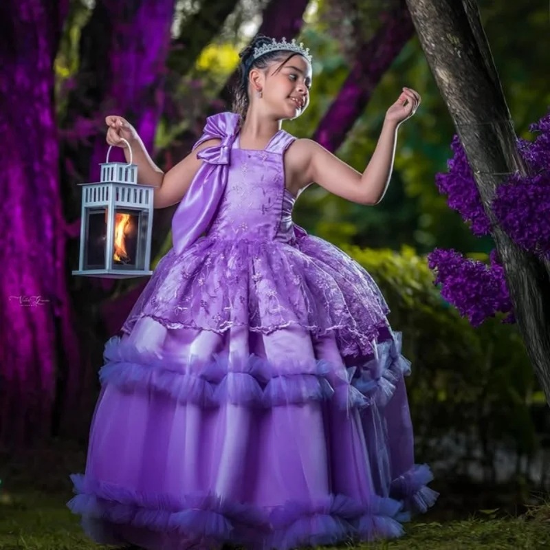 

Customized Deep purple Quinceanera Dresses Off the Shoulder Tull applique Long tail Lace Vestido De 15 Quinceanera