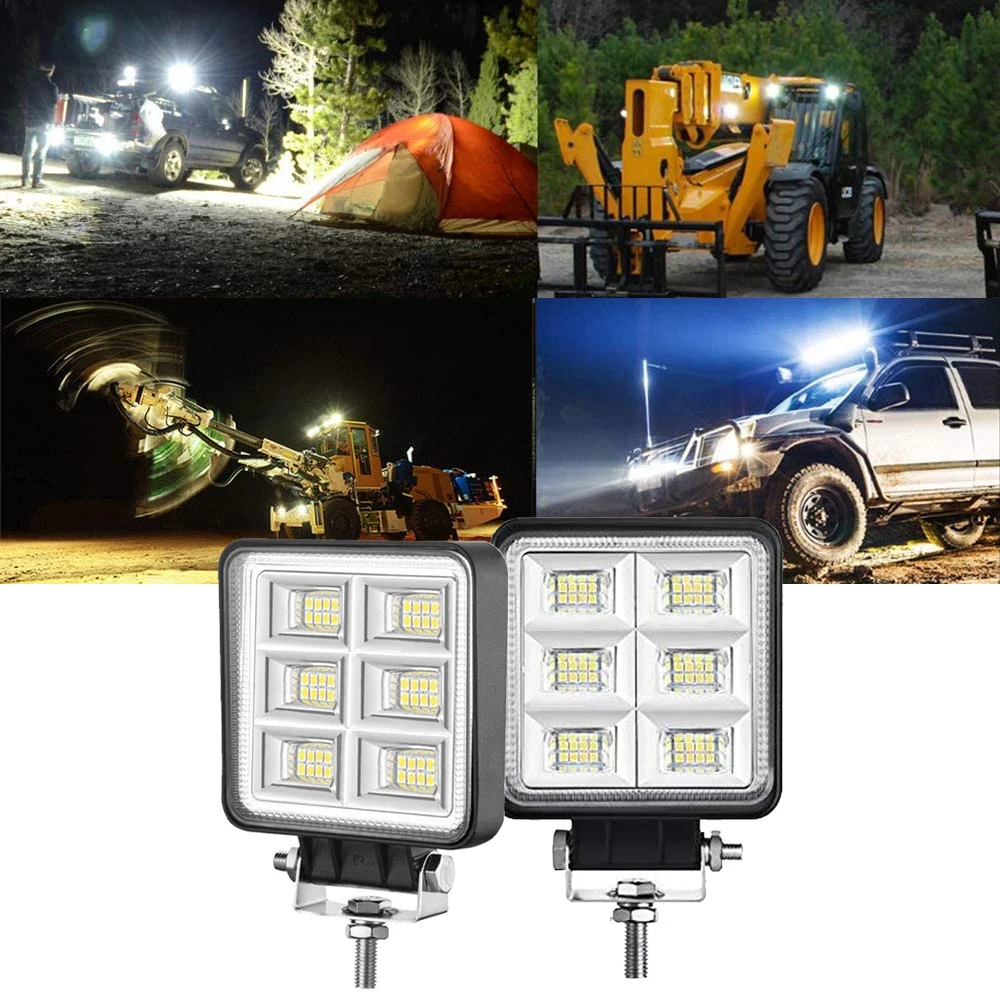 

2Pcs Mini Offroad LED Bar 12V 24V Square LED Work Light for Car Truct Boat Atv 4x4 Tractor 42W 48W Spotlight LED Light Bar