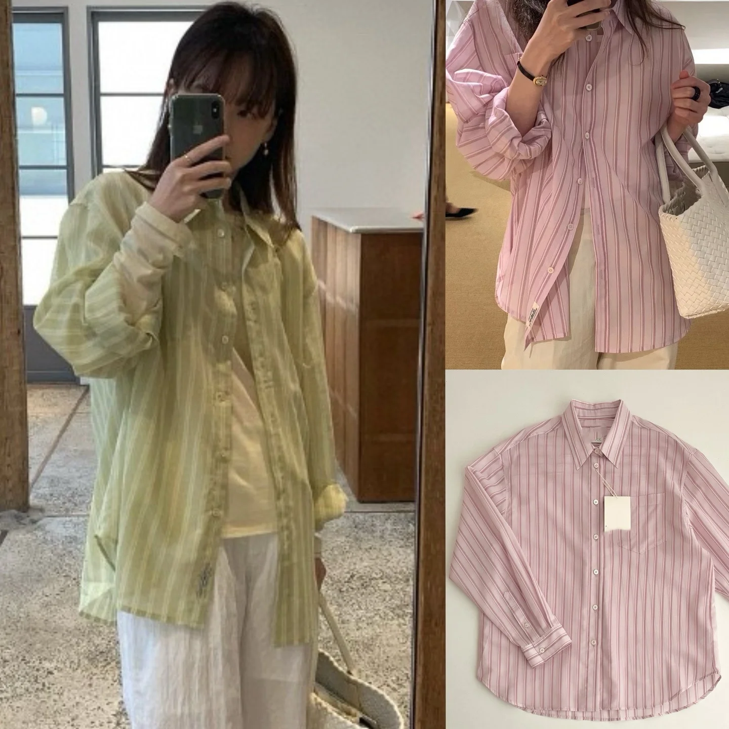 

LERBE Летняя легкая свободная повседневная утягивающая цветная блузка в полоску Long Sve irt Женская тихая очень повседневная свободная посадка