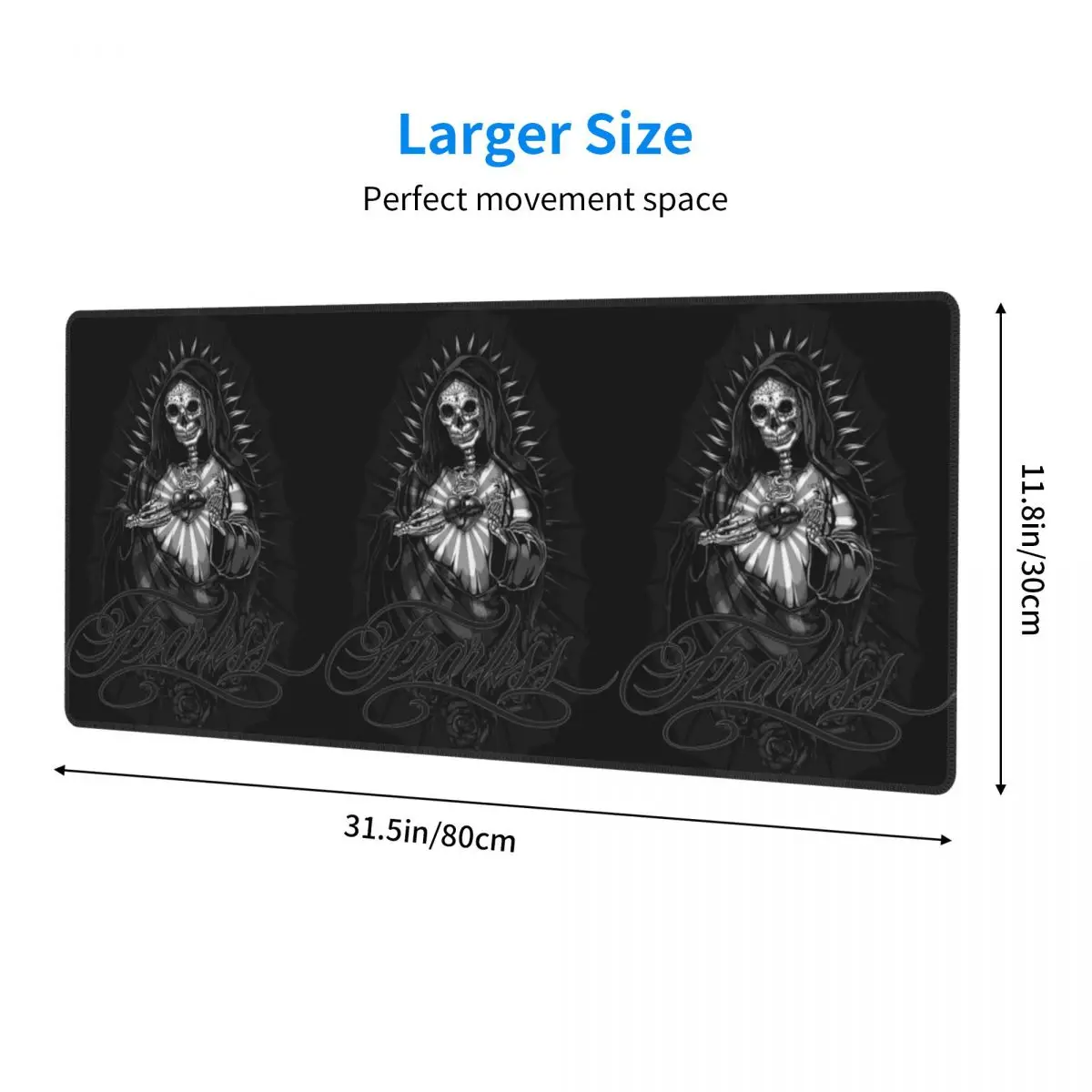 Large Mouse Pad Santa Muerte Spanish Holy Death Gamer PC Laptop Mats Keyboard Carpet Computer Gaming Office Accessories Desk Mat