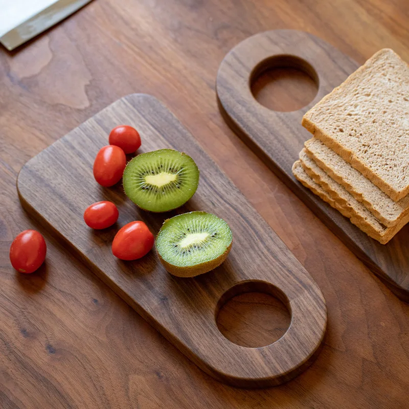 

Black Walnut Cutting Board for Kitchen, Solid Whole Wood, Fruit Lacquerless Wood Chopping Board, Rootstock