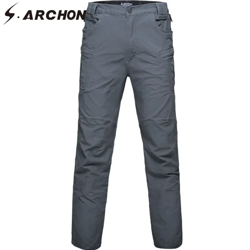 S.ARCHON IX8 Tactical Workout Cargo Pants Men SWAT Army Combat Military Trousers Casual Cotton Many Pockets Stretch Pants Male
