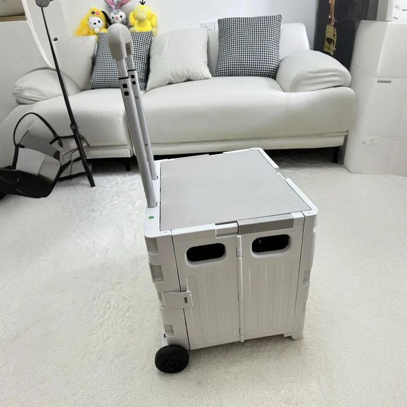 ポータブルショッピングカート野菜購入カート小型トロリー家庭用プルロッドカート屋台設置屋外屋内キャンプ
