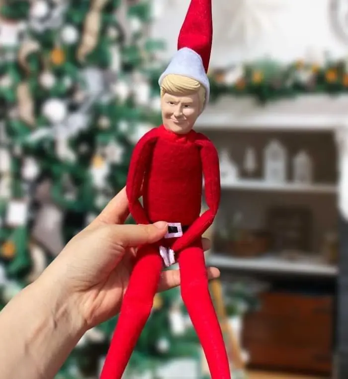 Trump on a Stump Christmas Elf Make The Holiday Great Again with Plush Funny Novelty Figure Toy Shelf Decor,Christmas Decoration