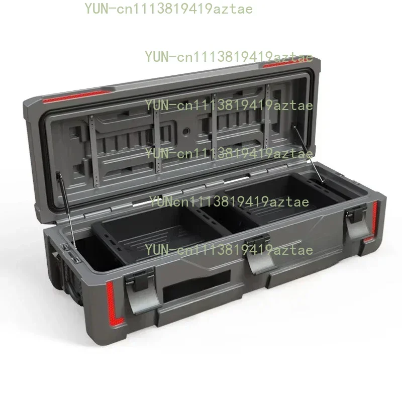 110L HDPE Roof Rack Low Profile Quick Mount Bracket Cargo Case Hard Plastic Rotomolded Tool Box 4WD Storage Box