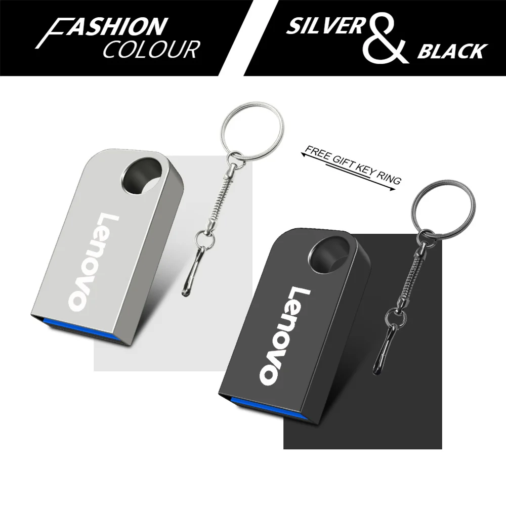 Lenovo Mini Pen Drive 2TB 1TB 512GB Pendrive Memory Waterproof USB Flash Drive High-Speed USB 3.0 Data Transmission Flash Disk