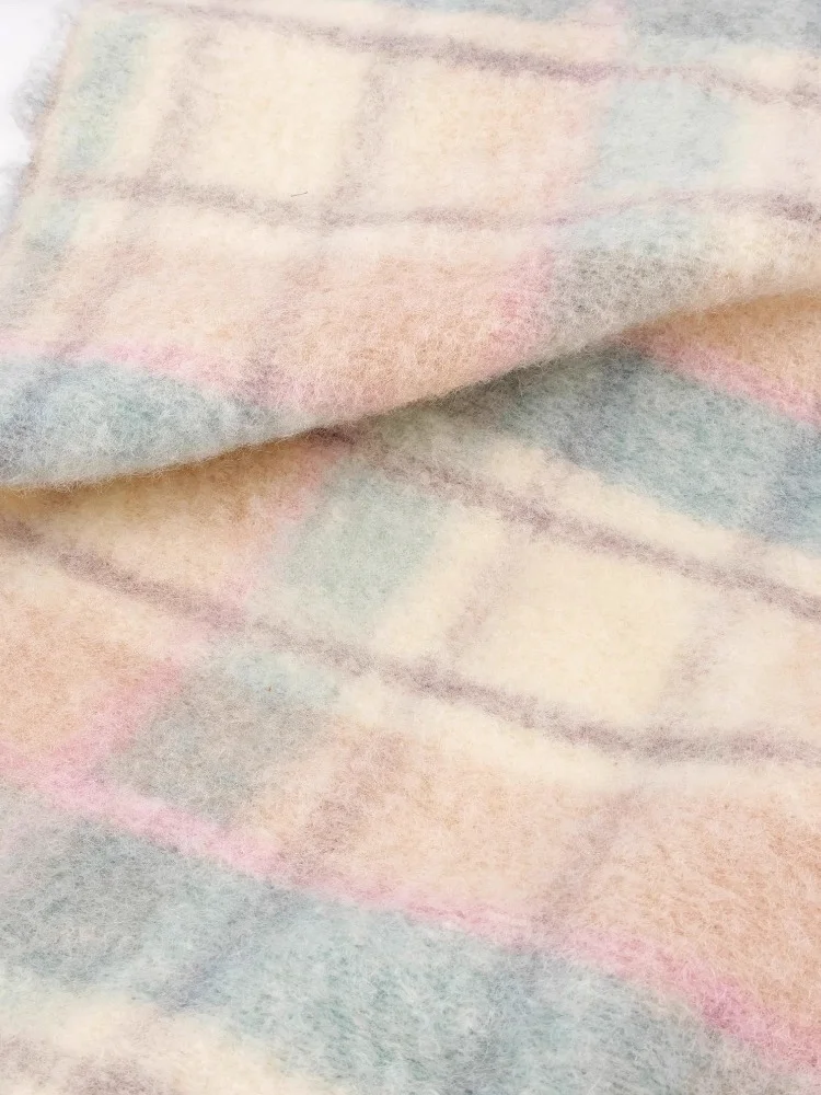 

Thickened Knitted 95% Wool Fabric for Winter Coat Windbreaker Fashion Clothing Soft Cloth Diy By The Meter Sewing Material