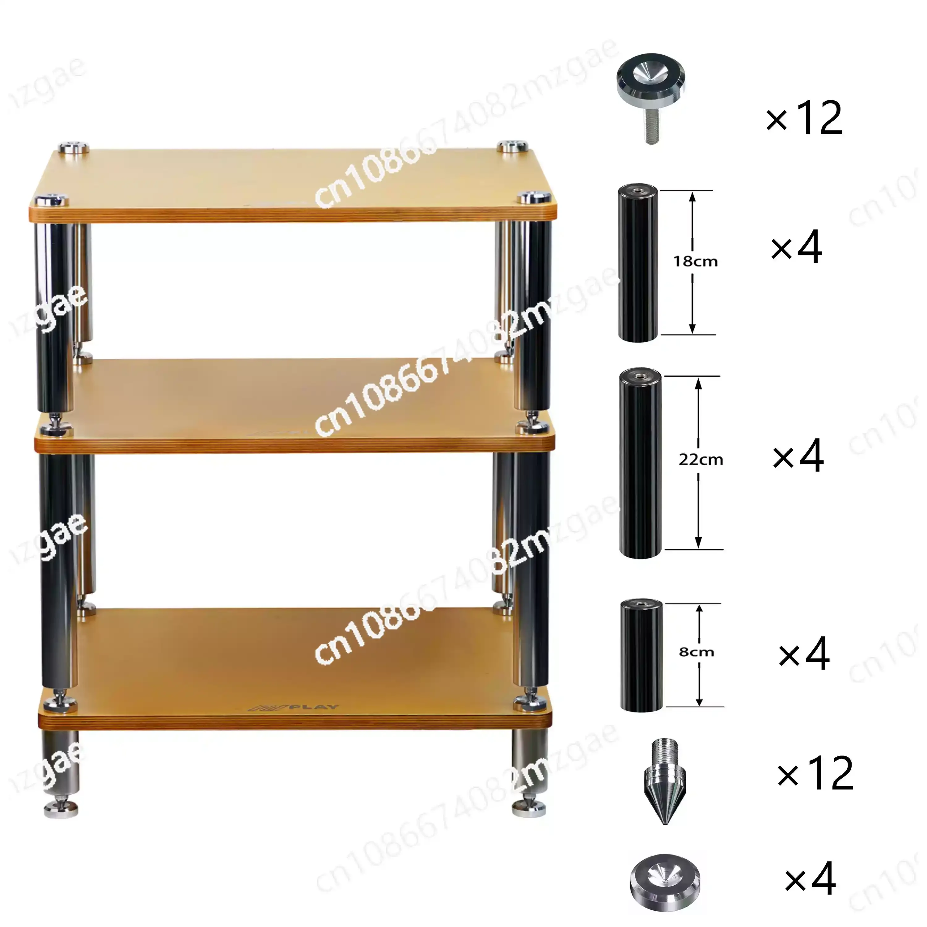 

Аксессуары для шкафа усилителя для монтажа в стойку: амортизатор из нержавеющей стали и ножки с шипами для демпфирования вибрации