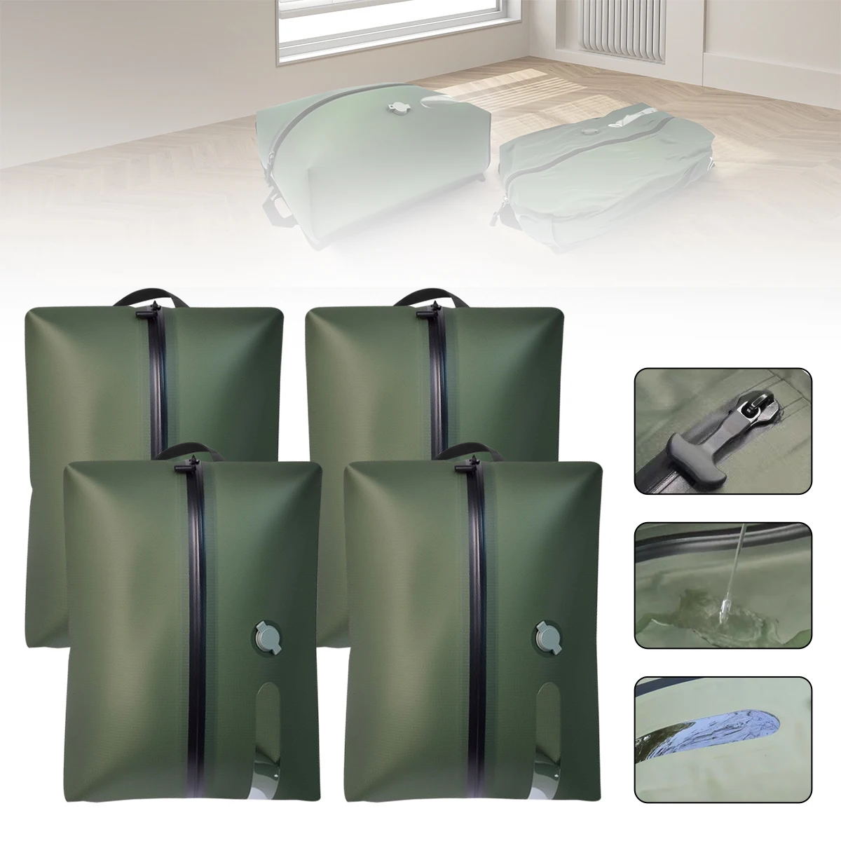 Nouveaux sacs sous vide réutilisables pour voyage, anti-poussière, gain de place, sac de Compression sous vide, sac de rangement sous vide pour bagages étanche