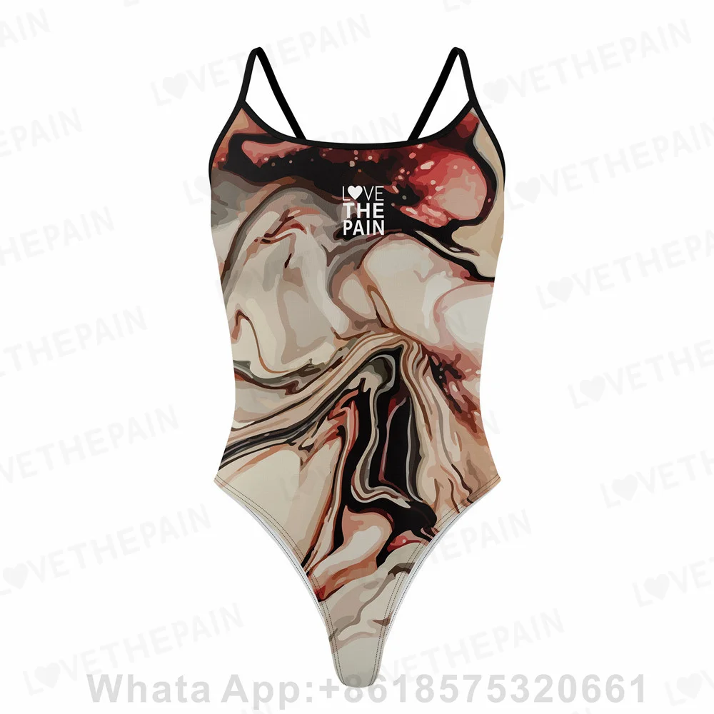 Love The Pain Women Swimsuit Sexy One-piece Comfort Suit Swimwear Bikini Quick Dry Bathing Suit Functional Training Swimsuit