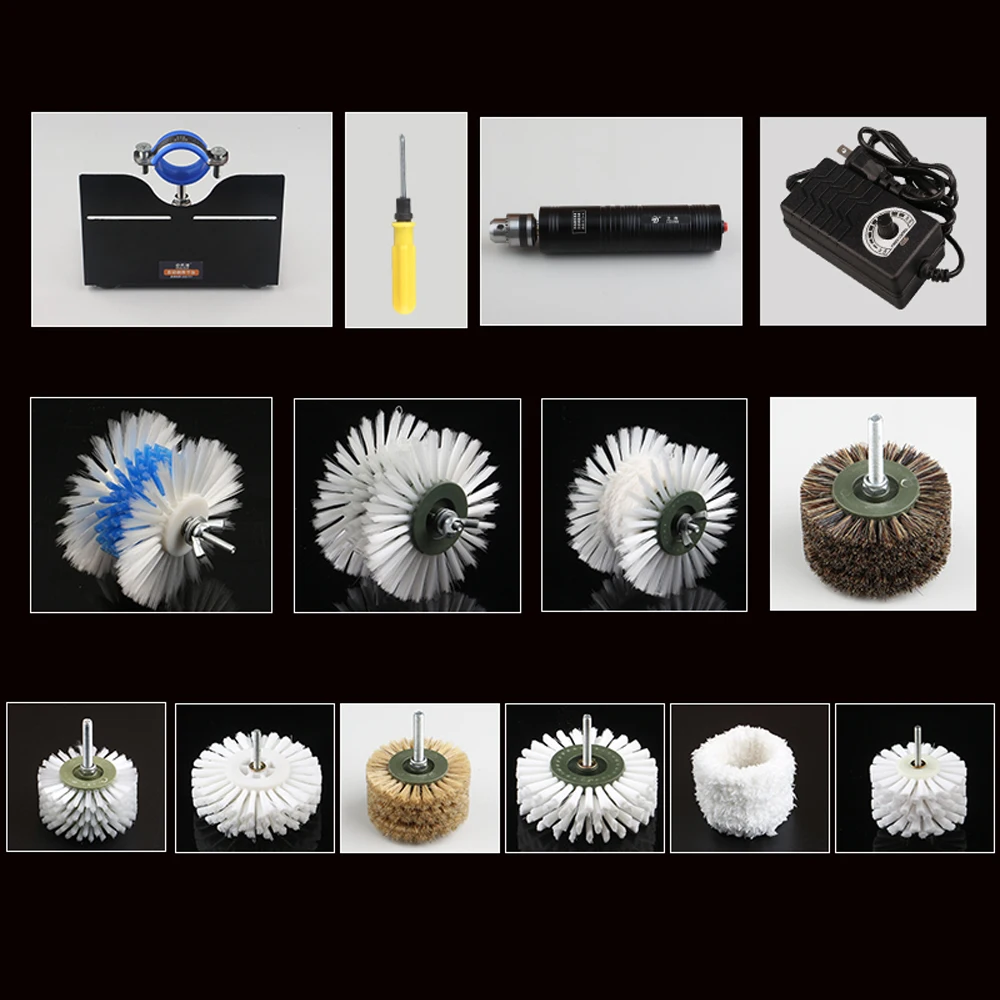12v Fully Automatic Infinitely Variable Speed Electric Brush, Walnut Cleaning and Patina Bead Machine