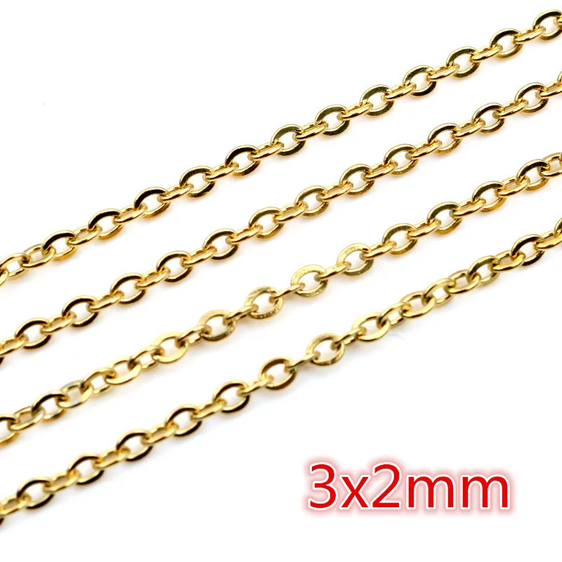 Never Fade Stainless Steel Gold Plated Necklace Chains