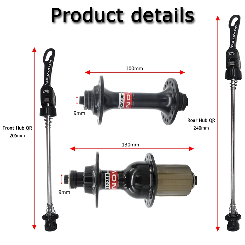 Novatec Hub 32 Holes 8/9/10/11 Speed Disc Card Brake MTB Mountain Bike Hub Sealed Bearing Bicycle Parts A171SB/F172-11S