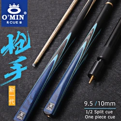 OMIN-Gunman the New Generation Billiard Stick  Ash Shaft Snooker Case supplies 3/4 split  Pool One Piece Cue Tip Size 10mm 9.5mm