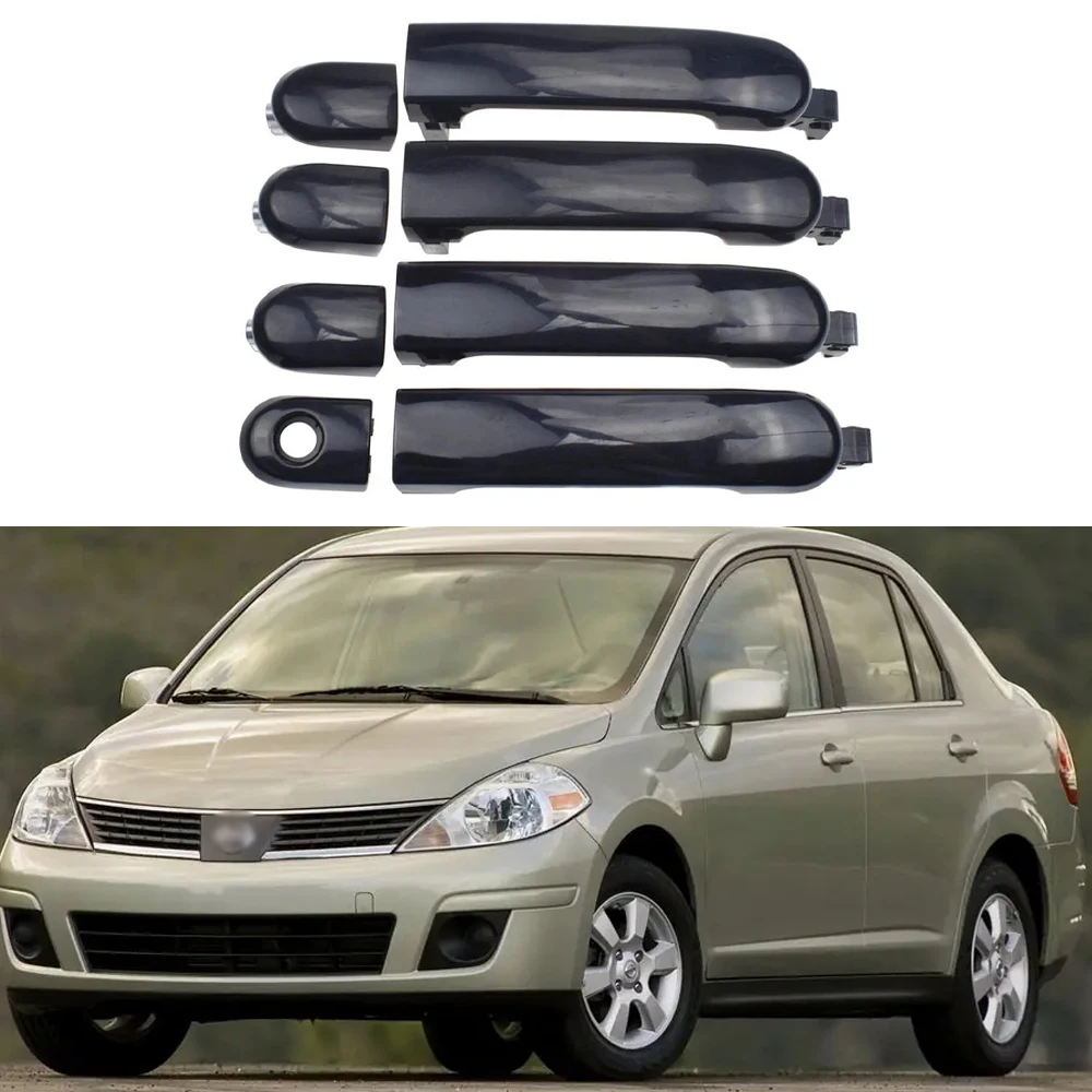 

Подходит для Nissan Versa 2007-2012 manija de puerta Exterior delantera trasera izquierda derecha Reemplazo 82641-EL12A