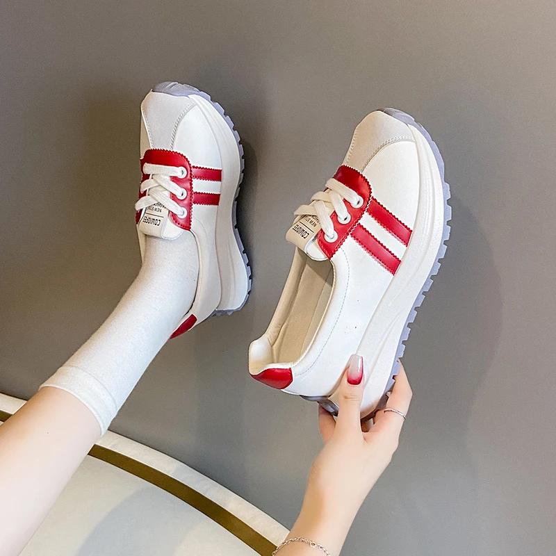 Aphixta Shallow Round Toe Casual Shoes Women Silver Loafers Spring Autumn Women Sneakers Shoes Woman Flat With Female sneakers