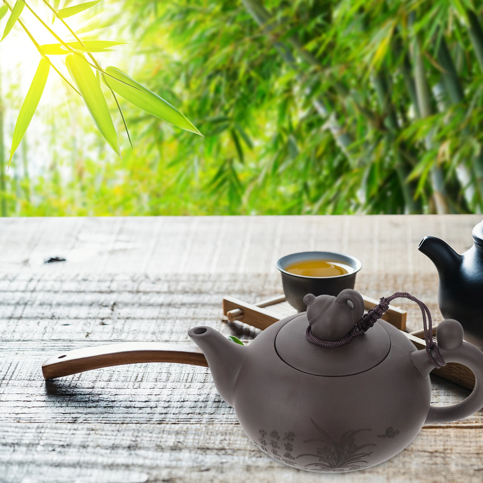 

1Pcs Ceramic Retro Small Teapot Double Pot Creative Household Tea Pot Suitable for Green Herbal White Tea Tearoom