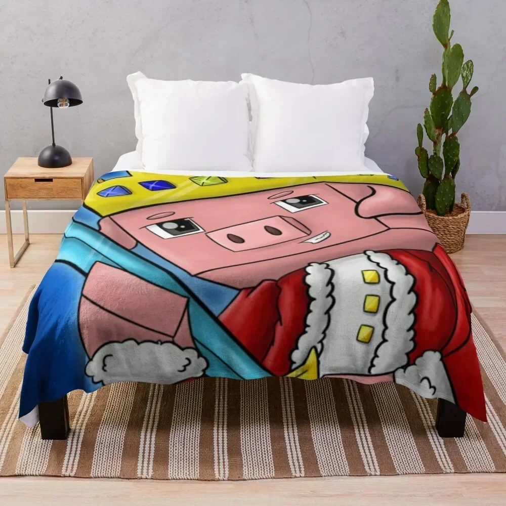 

technoblade king merch Throw Blanket Elegant Warm Throw Blanket for Hotel Home