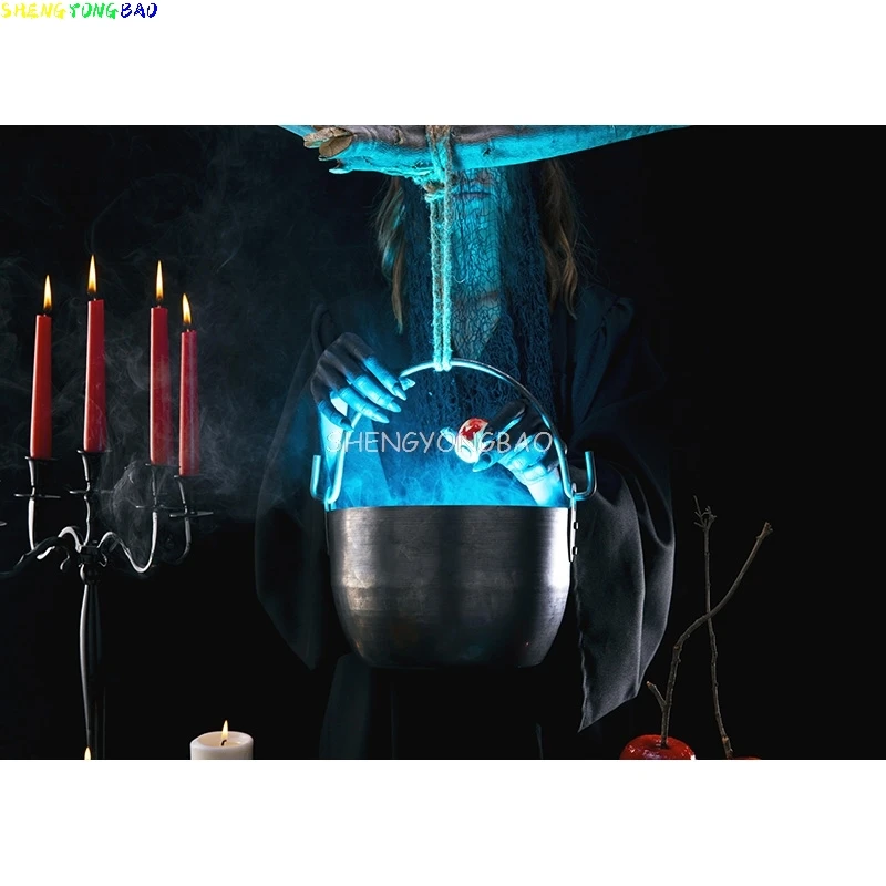 هالوين خلفية علامة مميزة القلعة اليقطين فانوس القمر صورة التصوير خلفية للصور استوديو الدعائم JKL-05 #2