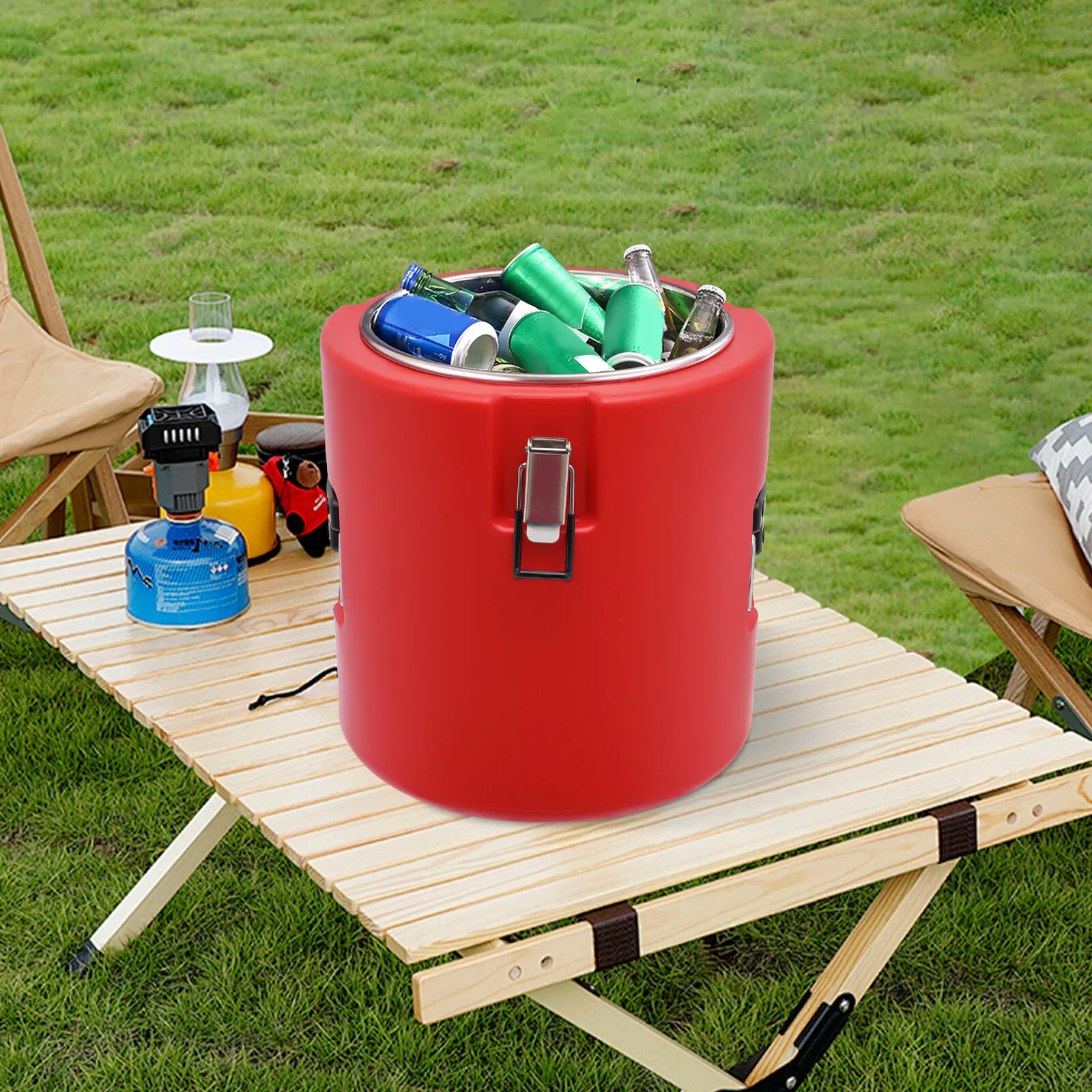 

Red 13.62 QT Insulated Soup Container with Lid – Durable & Stylish Design