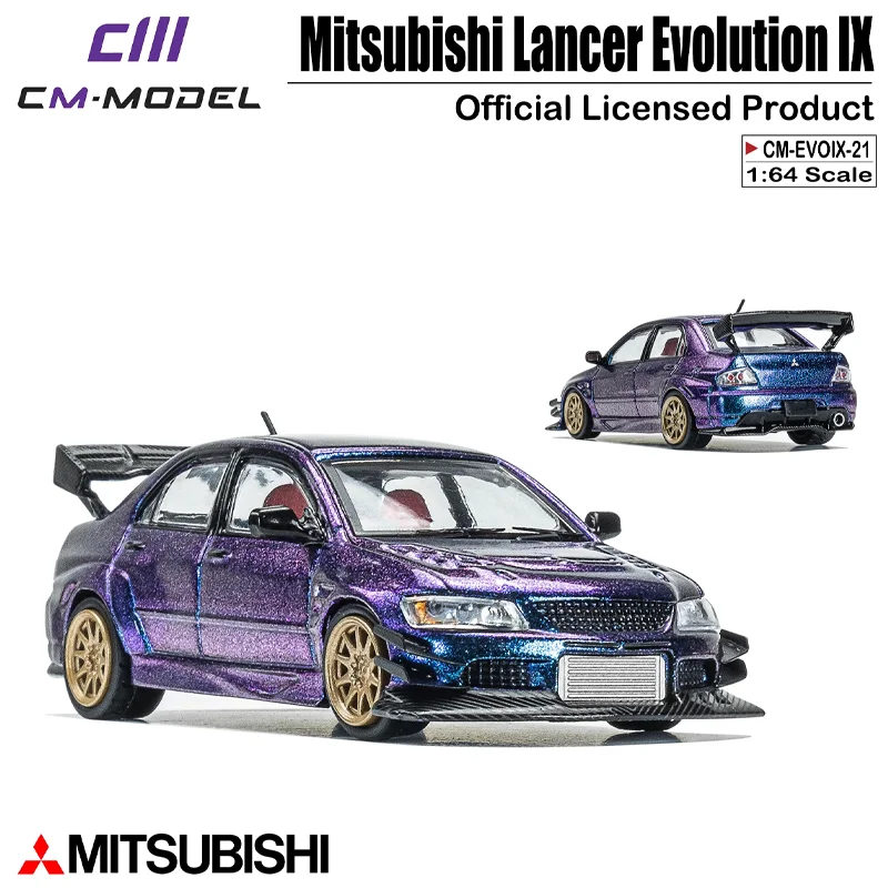 金属玩具モデルMitsubishi Lancer Evolution ix,公式合金玩具,自動車,ダイキャストギフト,cm 1: 64