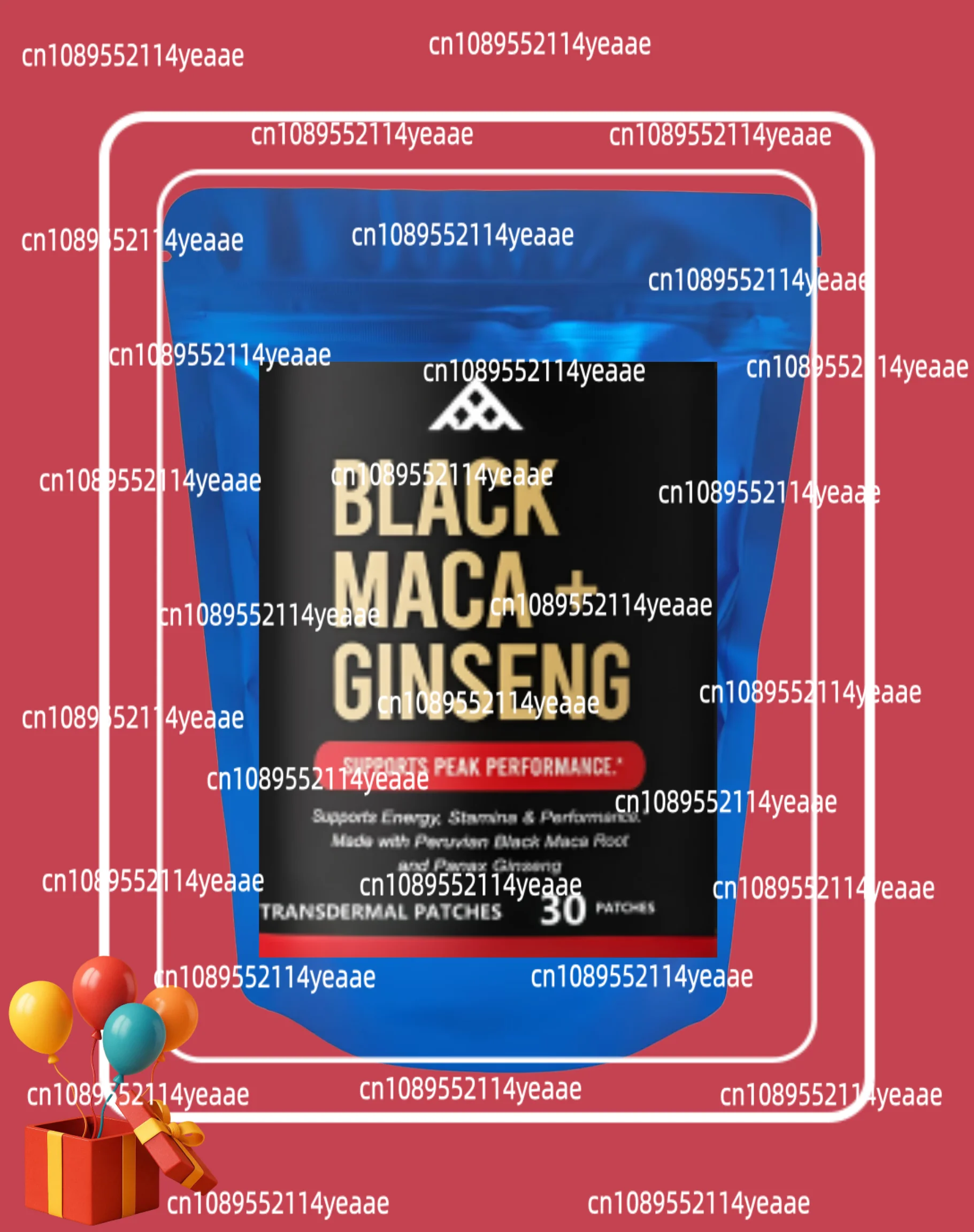 30 Patches Black Maca Root + Panax Ginseng Transdermal Patches With Black Maca Root & Korean Panax Ginseng For Men And Women