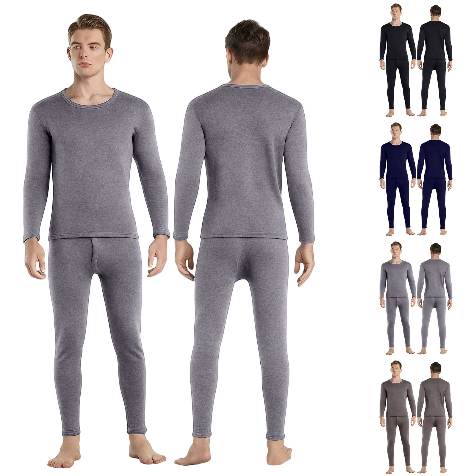الرجال الملابس الداخلية الحرارية رقيقة قاعدة القطن سترة الشتاء الحرارية قميص قمم السراويل مجموعة الملابس الحرارية مجموعة التزلج الملابس الداخلية مجموعة #1