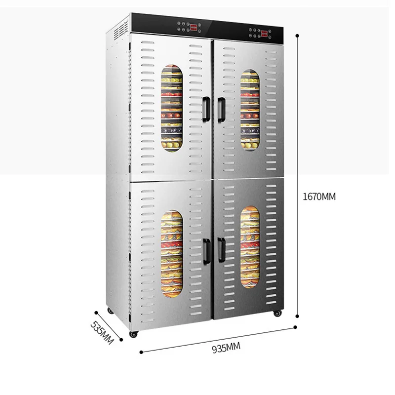 480L 대형 탈수기 상업용 80 층 과일 건조기 식품 열매 longan 망고 소시지 오리 쇠고기 생선 허브 버섯 공기 건조기