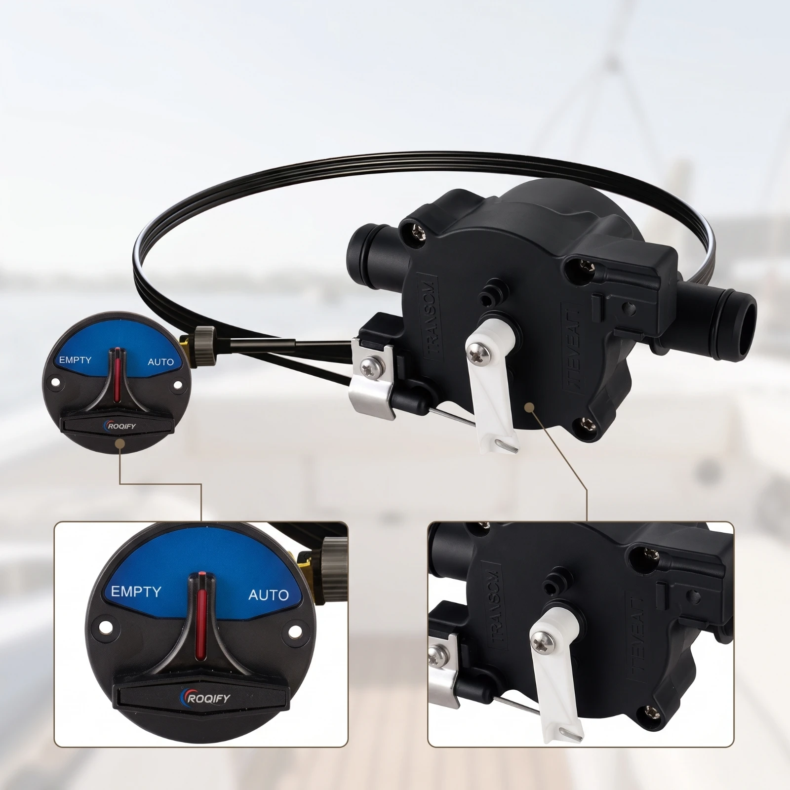 Baitwell Control Valve System Marine-Grade Baitwell Control Valve with Hose Fittings Manual Freshwater for Anglers