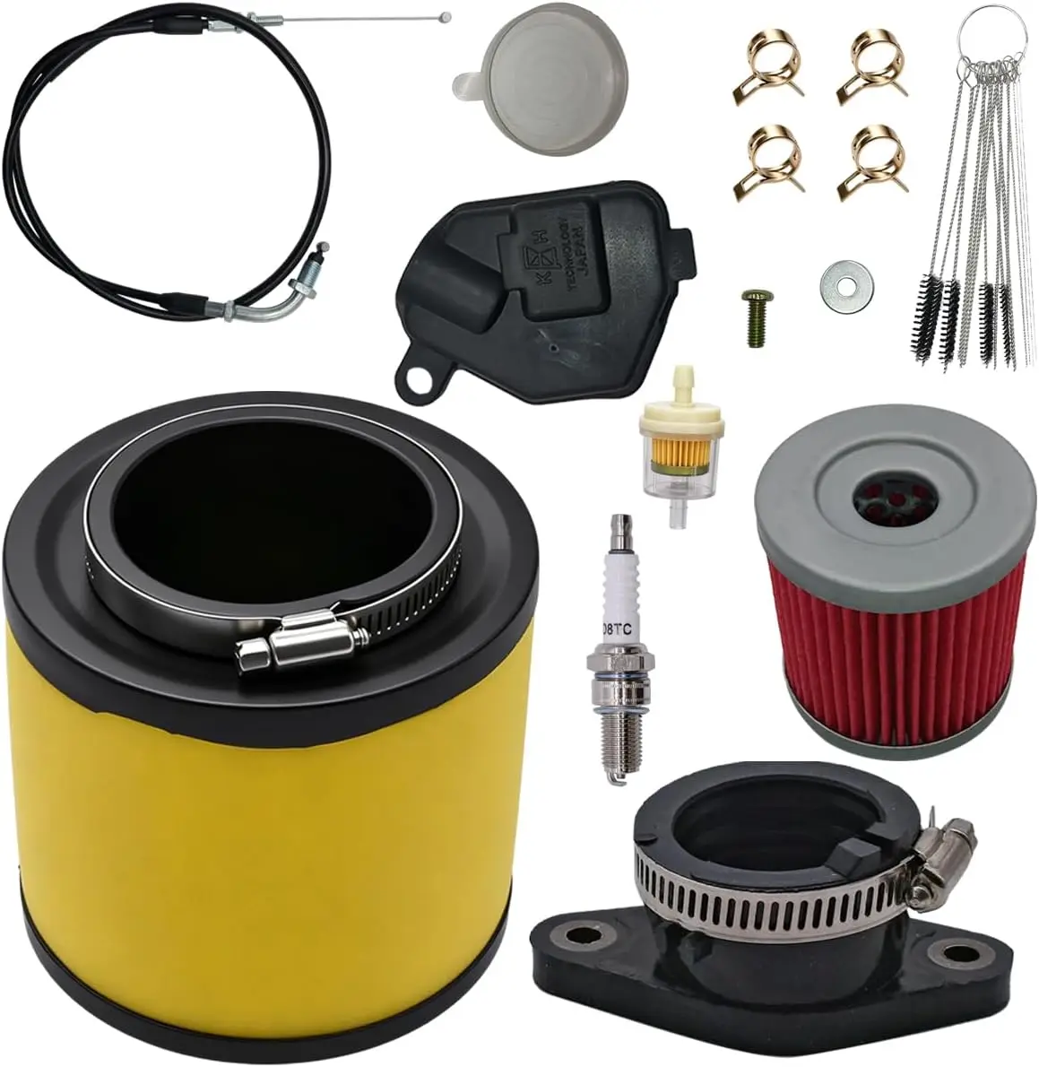 TRX350 Carburetor Kit Fit for Honda Rancher 350 TRX350FE TRX350FM TRX350TE TRX350TM 2000-2006 4 Stroke ATV with Air Filter & Oil