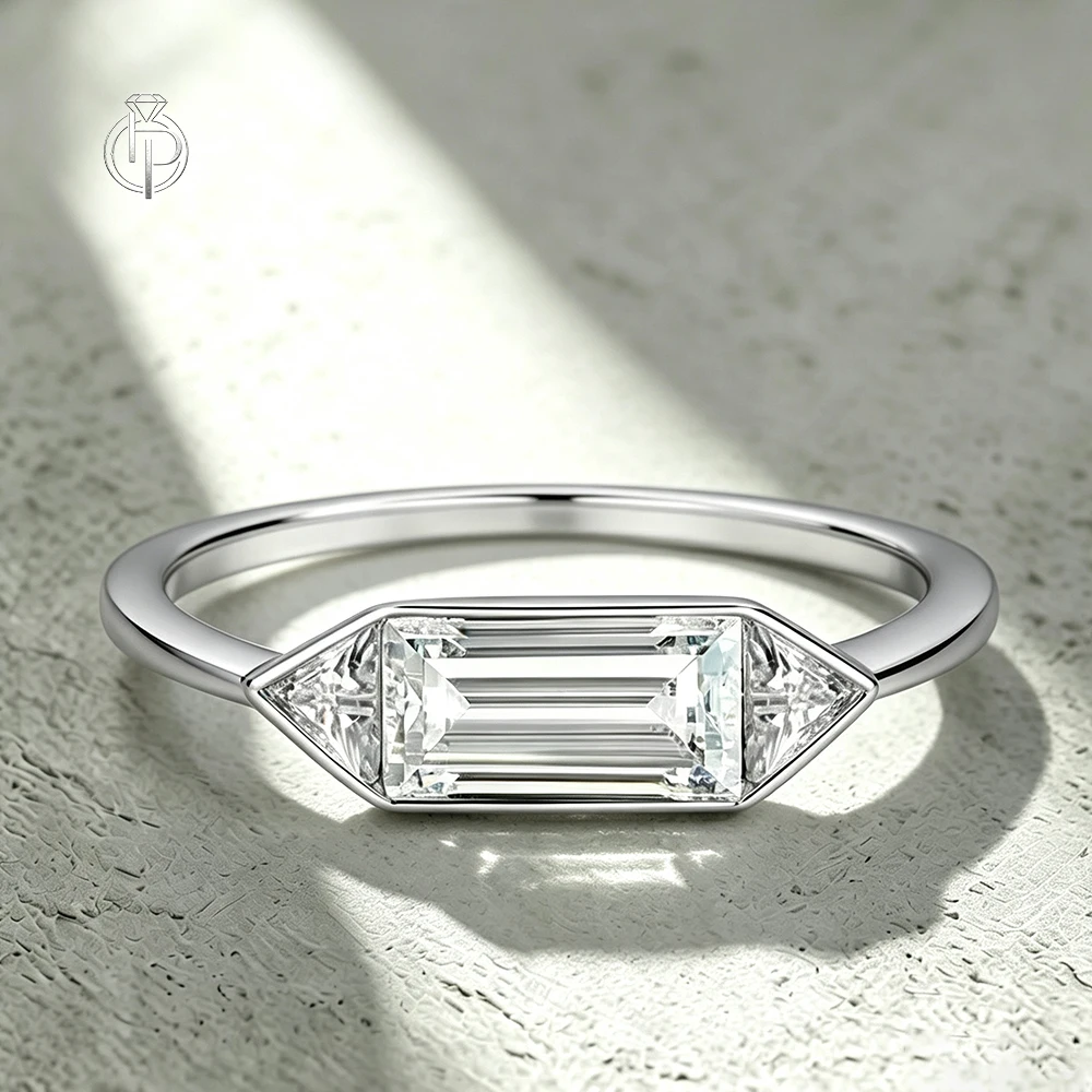 HORRIPAL D VVS1 Moissanite Ring for Man Women GRA Certified S925 Sterling Silver New Party Anniversary Band Classic Fine Jewelry