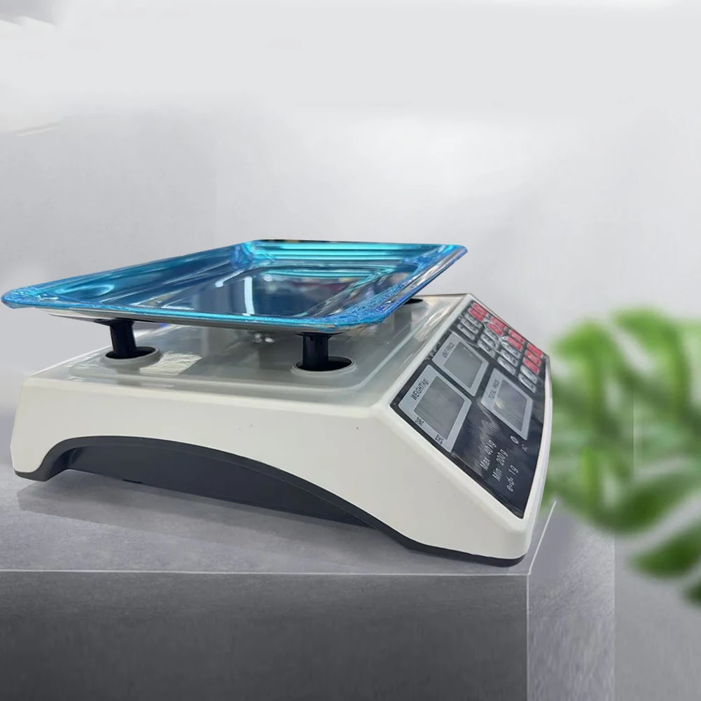 40kg/1g Commercial Price Scale LCD Digital Display Food Produce Scale Rechargeable Electronic Small Scale for Vegetables