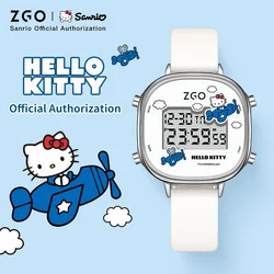 ZGO X Sanrio Hello Kitty Kids' Watches Digital Watch Waterproof LED Children's Watch Student Luminous Electronic Watch Gift 830