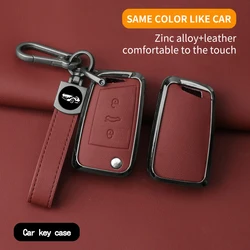 Car Key Folding Shell Case for VW Volkswagen Golf 7 MK7 Tiguan MK2 For SEAT Ateca Leon FR 2 Ibiza For Skoda Kamiq Octavia A7