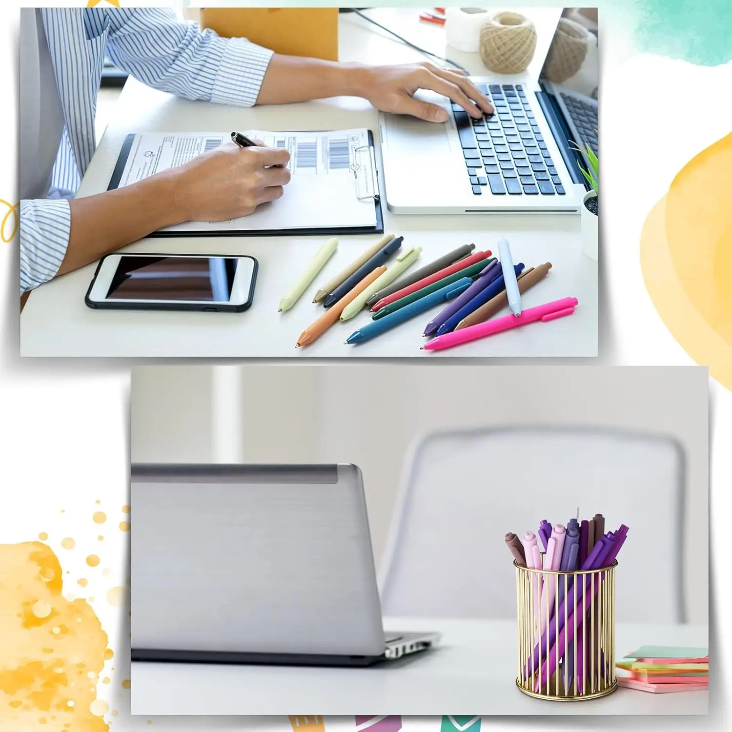 25 Stück Elegante Hochwertige Morandi Kugelschreiber Niedliche Stifte Bunte Ausgefallene Geschenke für Lehrer, Schüler, Mitarbeiter, Büro, Schule, Zuhause – Detail 5