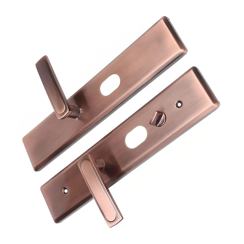 Maniglia della porta in lega di alluminio maniglia della porta di sicurezza universale coppia serratura pannello addensato maniglia serratura della porta hardware per la casa
