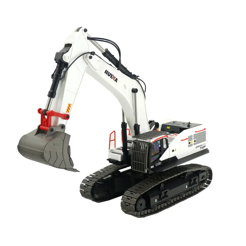 Huina Toy Remote Control Engineering Vehicle 1594 White 22 Way Alloy Model Modification Machine 1:14 Electric Excavator