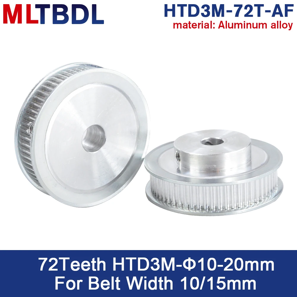 

Зубчатый шкив 3M 72T, 6/8/10/12/14/15 мм, зубчатый шкив, шаг 3 мм, ширина ремня 11 мм, синхронный зубчатый ремень из алюминиевого сплава, шкивы